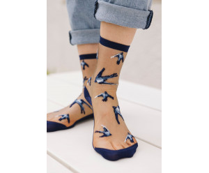 Chaussettes transparentes Andorinha Bleu