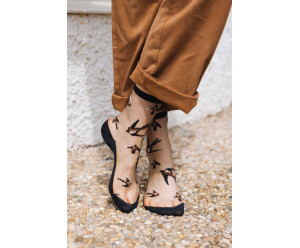 Chaussettes transparentes Andorinha Marron