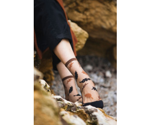 Atelier St Eustache Chaussettes transparentes Les alpes Brunes