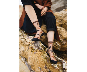 Atelier St Eustache Chaussettes transparentes Les alpes Brunes 2