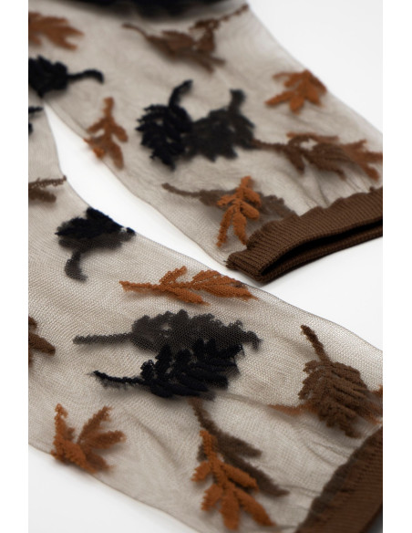 Atelier St Eustache Chaussettes transparentes Les Alpes Brown