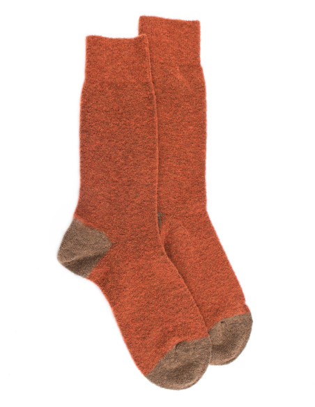 Chaussettes unies Chaussette laine polaire - Cognac / Seigle