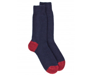 Plain socks Fleece wool socks - Navy