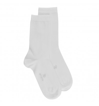 Doré Doré Chaussettes unies SOFT COTTON WHITE SOCKS