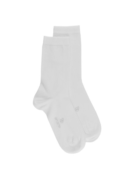 Doré Doré Chaussettes unies SOFT COTTON WHITE SOCKS