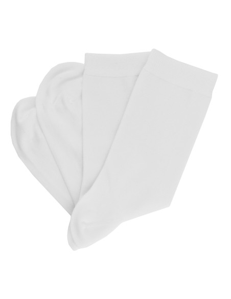 Doré Doré Chaussettes unies CHAUSSETTES FEMME COTON DOUX ET FIN BLANC
