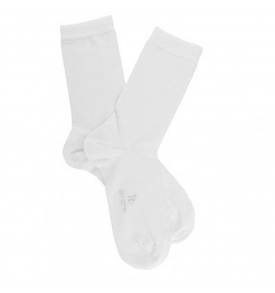 Doré Doré Chaussettes unies SOFT COTTON WHITE SOCKS