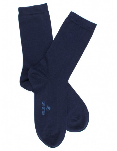 Doré Doré Chaussettes unies Socks - Soft cotton -navy - 36/41