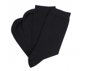 Doré Doré Chaussettes unies CHAUSSETTES FEMME EN COTON DOUX ET FIN NOIR 2