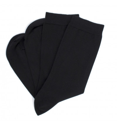 Doré Doré Chaussettes unies CHAUSSETTES FEMME EN COTON DOUX ET FIN NOIR