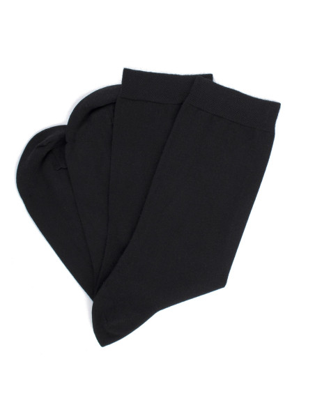 Doré Doré Chaussettes unies CHAUSSETTES FEMME EN COTON DOUX ET FIN NOIR