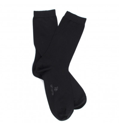 Doré Doré Chaussettes unies CHAUSSETTES FEMME EN COTON DOUX ET FIN NOIR
