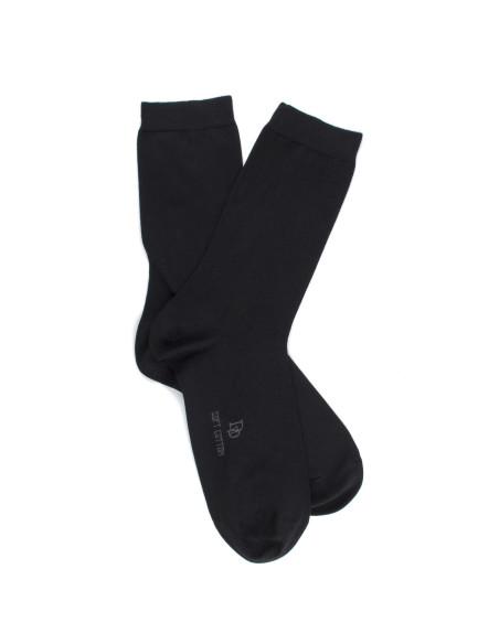 Doré Doré Chaussettes unies CHAUSSETTES FEMME EN COTON DOUX ET FIN NOIR