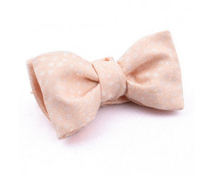 NOEUDS PAPILLON NOEUD PAPILLON - rose poudre et fleurs blanches