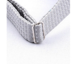 NOEUDS PAPILLON GRIS, MOTIF GEOMETRIQUE BLANC 2