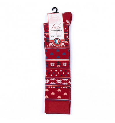 Home Knee high socks, christmas, red