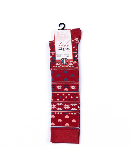 Home Knee high socks, christmas, red