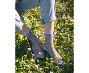 Chaussettes transparentes LES SAPINS LILAS