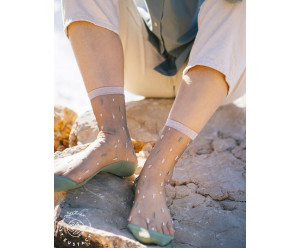 Chaussettes transparentes Les giboulées champagne