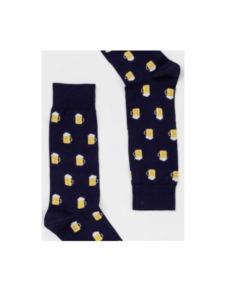 Fefè Napoli Chaussettes fantaisies CHAUSSETTES biere fond marine
