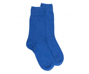 Doré Doré Chaussettes unies CHAUSSETTES FEMME LAINE ET CACHEMIRE COULEUR bleu electrique