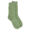 Doré Doré Chaussettes unies CHAUSSETTES FEMME LAINE ET CACHEMIRE COULEUR VERT CAMPAGNE