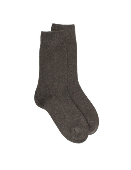 Doré Doré Chaussettes unies WOMEN SOCK - WOOL AND CASHMERE - DARK GREEN