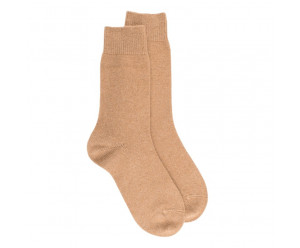 Doré Doré Chaussettes unies WOMEN SOCK - WOOL AND CASHMERE - DESERT