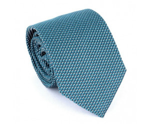 CRAVATES MOULINÉ TURQUOISE ET BLANC