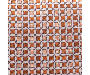 CRAVATES ORANGE MOTIF BLANC 2