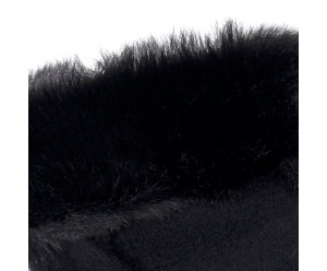 GANTS & MITAINES gants uni noir et fausse fourrure noire 2