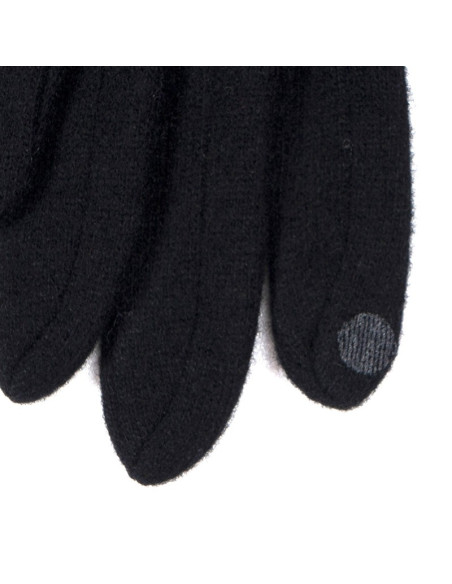 GANTS & MITAINES gants uni noir et fausse fourrure noire