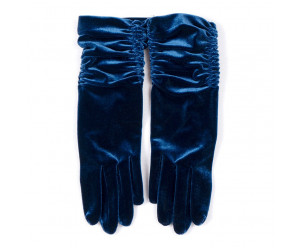 GANTS & MITAINES Gants du soir uni bleu nuit