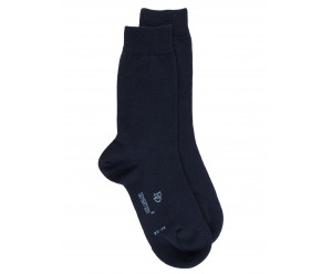 Chaussettes unies Chaussettes laine et coton - Marine