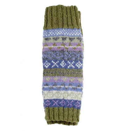 Mi-bas fantaisies Guêtre en laine - green and purple