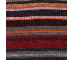 Chaussettes Vintage RAYURES FINES EN LAINE MERINOS FOND MARRON 2