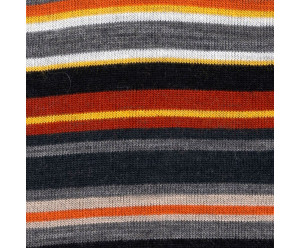 Chaussettes Vintage RAYURES FINES EN LAINE MERINOS FOND GRIS ET ORANGE 2