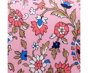 CRAVATES CRAVATE TWILL - ROSE FLEUR BLEU/BEIGE 2