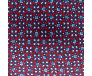 CRAVATES CRAVATE TWILL - PETITE GEOMETRIE ROUGE BLEU 2