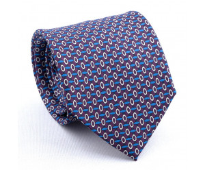 CRAVATES CRAVATE TWILL - OVALE BLANC VIOLET CIEL