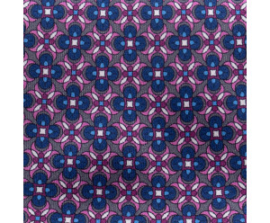 CRAVATES CRAVATE TWILL - FLEUR GRIS ROSE BLEU 2