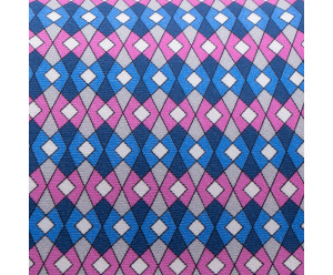 CRAVATES CRAVATE TWILL - GEOMETRIE ROSE GRIS BLEU 2