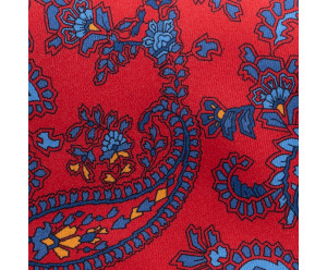 CRAVATES CRAVATE TWILL - CACHEMIRE ROUGE CIEL ET JAUNE 2