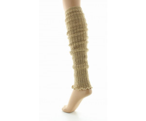 Mi-bas et guêtres unis Guetre Perrin en Laine Alpaga - Beige et lurex 2