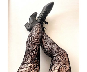 Collants unis et fantaisies COLLANT RESILE NOIR - BOTANICAL