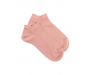 Doré Doré MATERIALS Short women sock - Lurex - Light pink - 36/41