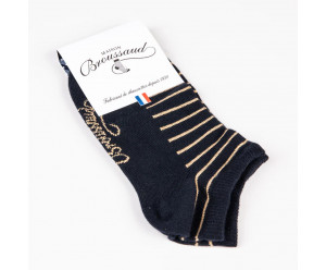 chaussette courte à motif fabrication française