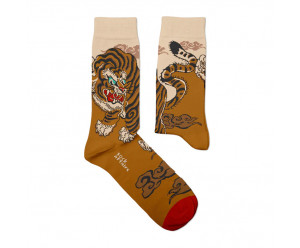 Chaussette motif japonais tigre