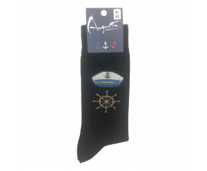 Chaussette Augustin motif bord de mer