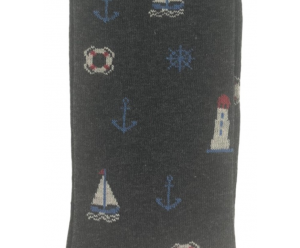 Chaussette Augustin motif bord de mer 2